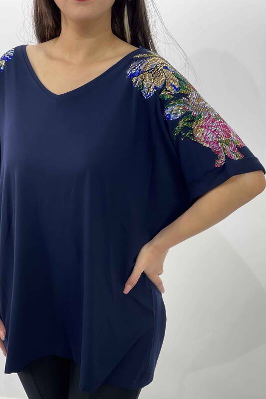 Vente en gros de chemisier grande taille à motifs floraux pour femmes - 77714 | KAZEE