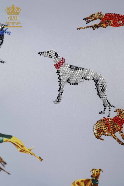 Grossiste Chemisier Femme - Figure Animaliere - Bleu - 77772 | KAZEE - 3