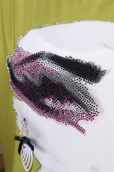 Vente en gros de chemisier à motifs de pierre imprimé numérique pour femme - 77775 | KAZEE - Thumbnail