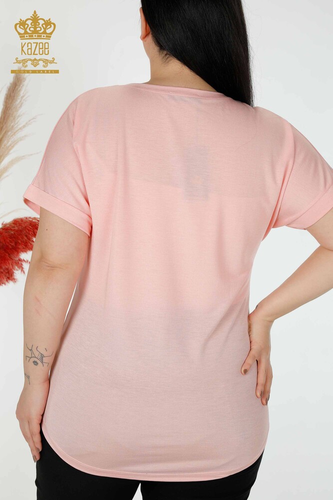 Grossiste Chemisier Femme Modèle Américain Poudre - 77005 | KAZEE - 6