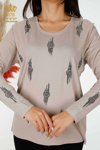 Grossiste Chemisier Femme Motif Vison - 79043 | KAZEE - 5