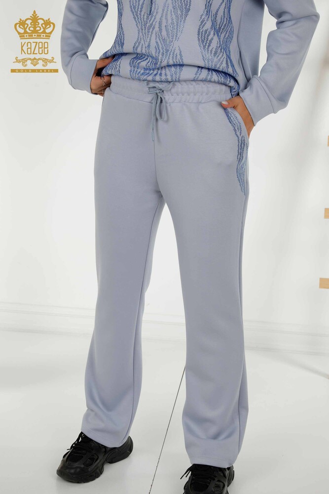 Ensemble de survêtement pour femmes en gros à capuche bleu - 17566 | KAZEE - 9