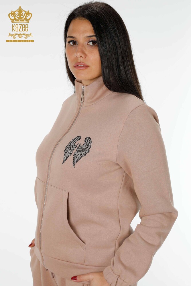 Grossiste Ensemble Survêtement Femme Motif Aile d'Ange Vison - 17466 | KAZEE - 2