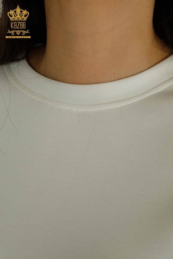 Vente en gros Ensemble Survêtement Femme Avec Poches Ecru - 17698 | KAZEE - 3