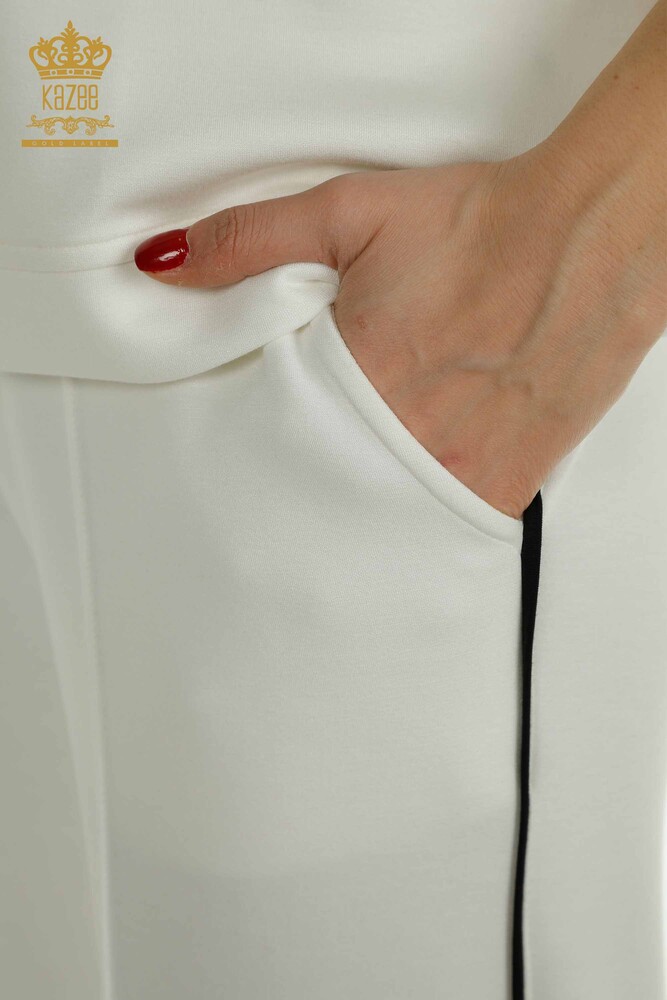 Vente en gros Ensemble Survêtement Femme Avec Poches Ecru - 17698 | KAZEE - 7