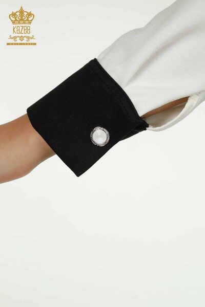 Ensemble Survêtement Femme En Gros Deux Couleurs Noir Ecru - 17674 | KAZEE - 12