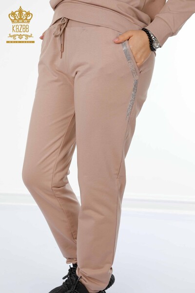 Grossiste Ensemble Survêtement Femme Cristal Pierre Vison Brodé - 17461 | KAZEE - 8