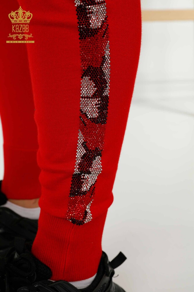 Ensemble de survêtement pour femmes en gros rouge avec motif papillon - 16678 | KAZEE - 9