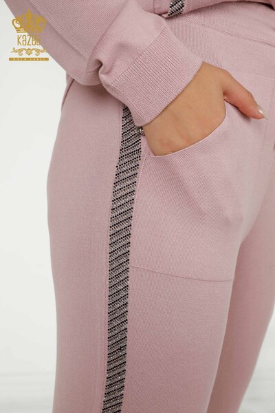 Ensemble de survêtement pour femmes en gros avec poche zippée en poudre - 16679 | KAZEE - Thumbnail