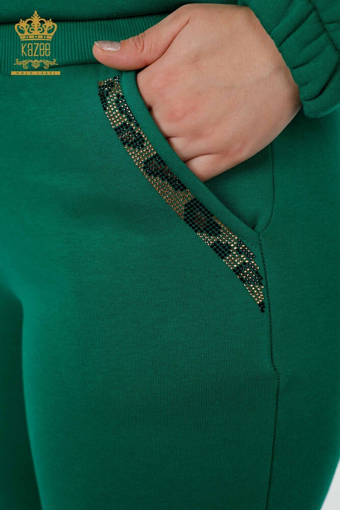 Grossiste Ensemble Survêtement Femme Motif Tigre Vert - 17473 | KAZEE - 9