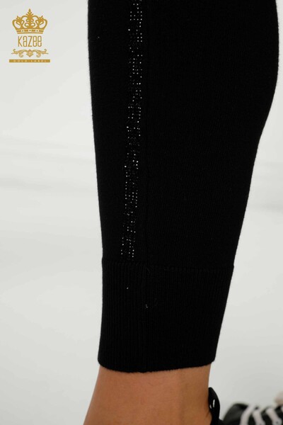 Ensemble de survêtement pour femmes en gros noir avec fermeture éclair - 30638 | KAZEE - 10