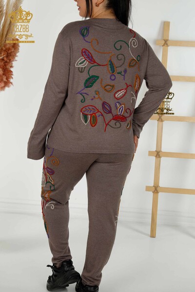 Grossiste Ensemble Survêtement Femme - Motifs Colorés - Vison - 16657 | KAZEE - 7