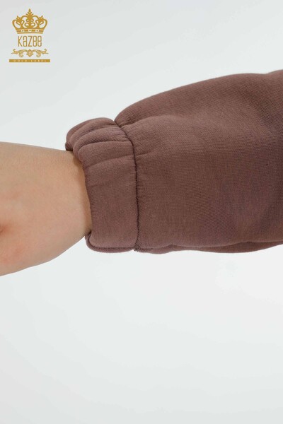 Grossiste Ensemble Survêtement Femme Motif Aile d'Ange Marron - 17466 | KAZEE - 7