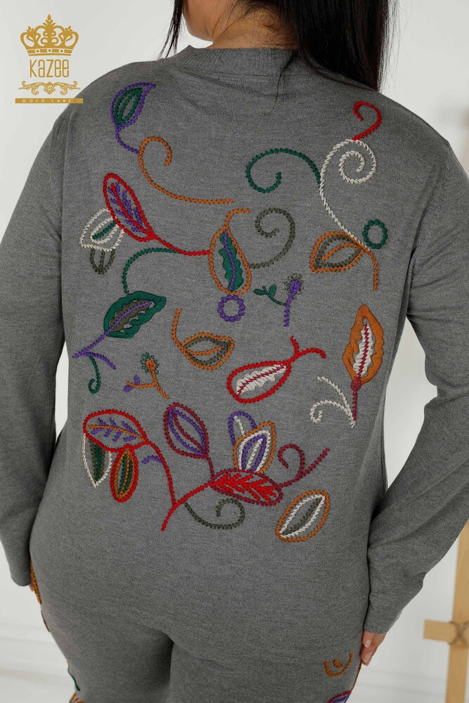 Grossiste Ensemble de survêtement pour femmes - Couleur à motifs - Gris - 16657 | KAZEE - 8