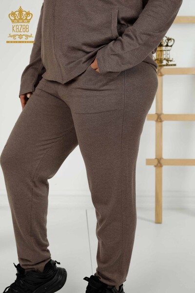 Grossiste Ensemble Survêtement Femme - Motif Floral - Vison - 16661 | KAZEE - 8