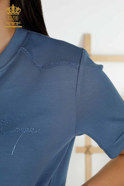 Grossiste Ensemble Survêtement Femme - Pierre Brodée - Indigo - 17549 | KAZEE - 6