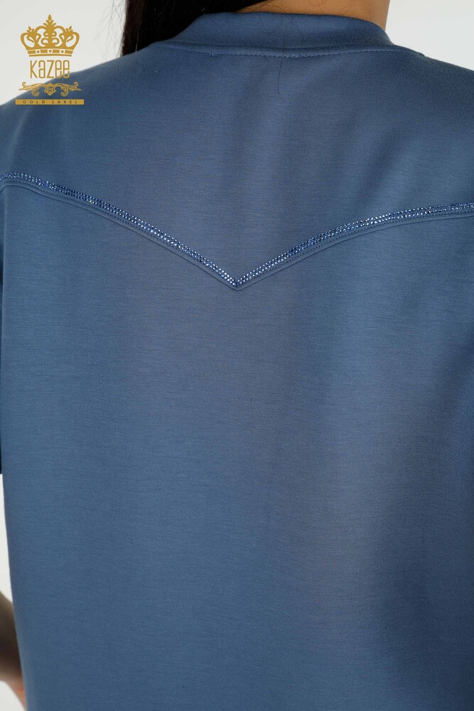 Grossiste Ensemble Survêtement Femme - Pierre Brodée - Indigo - 17549 | KAZEE - 15