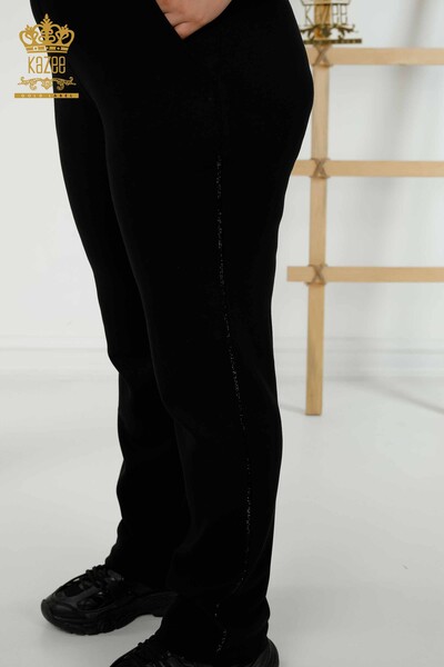 Grossiste Ensemble Survêtement Femme Capuche Noir - 20392 | KAZEE - 11