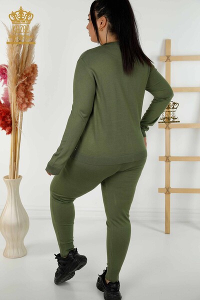 Grossiste Ensemble Survêtement Femme Zippé Kaki - 16676 | KAZEE - 9