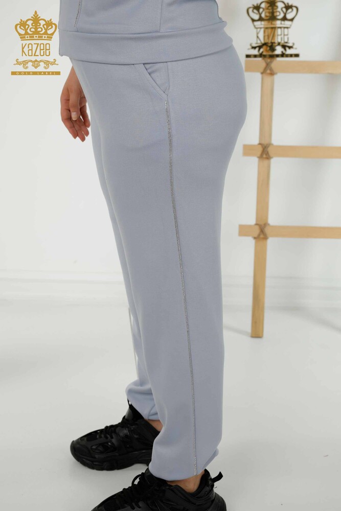 Grossiste Ensemble Survêtement Femme Manches Courtes Bleu - 20393 | KAZEE - 8