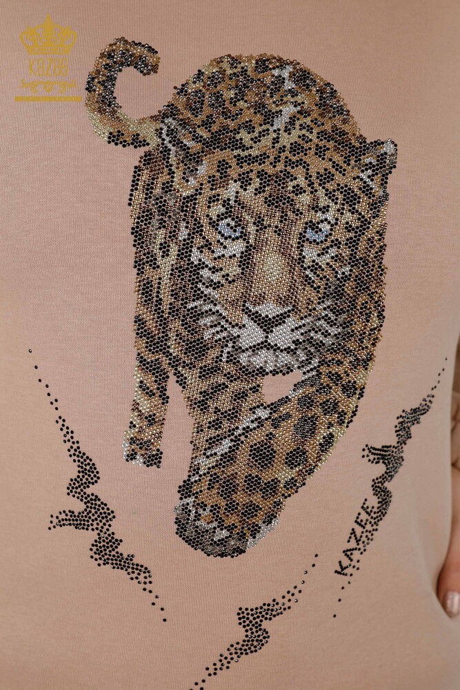 Grossiste Ensemble Survêtement Femme Motif Tigre Vison - 17473 | KAZEE - 4