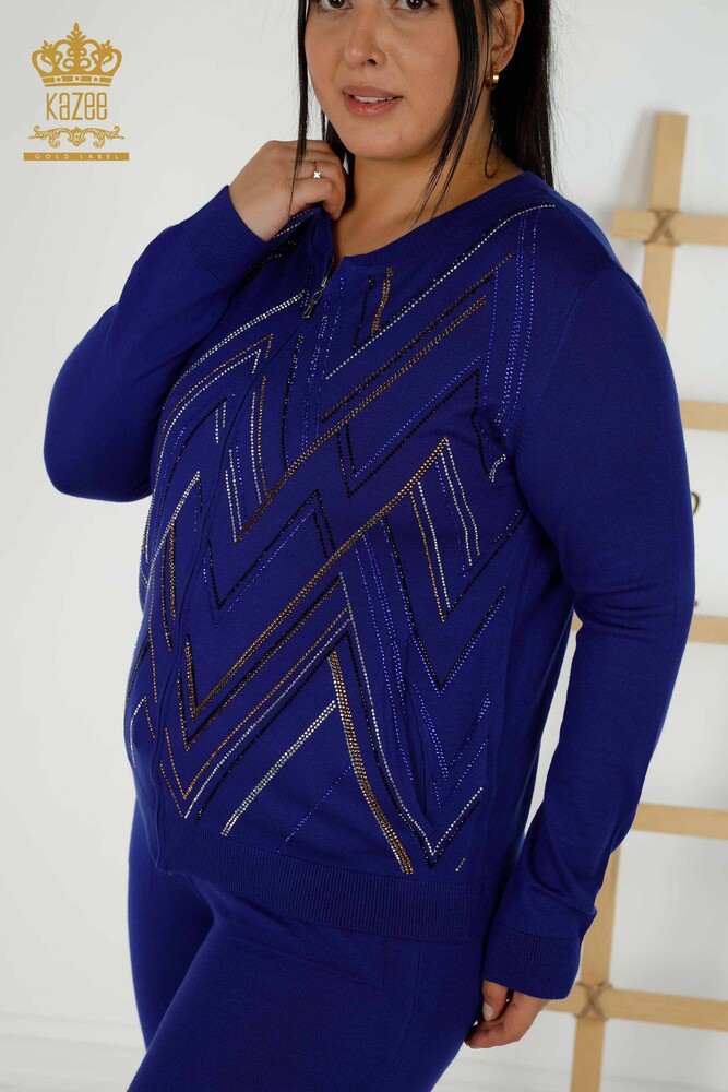 Vente en gros Ensemble de survêtement pour femmes Zippered Saks - 16676 | KAZEE - 3