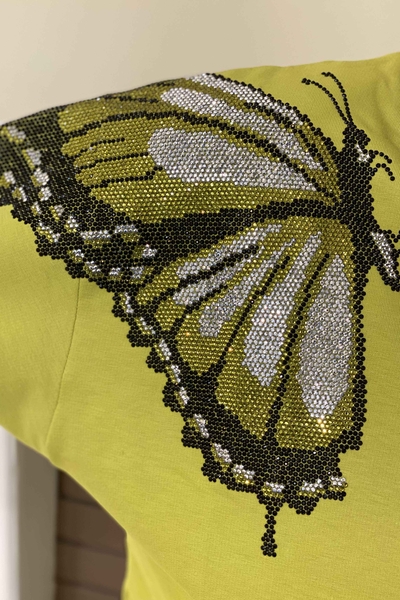 Vente en gros Ensemble de survêtement détaillé papillon pour femmes - 17177 | Kazee - Thumbnail