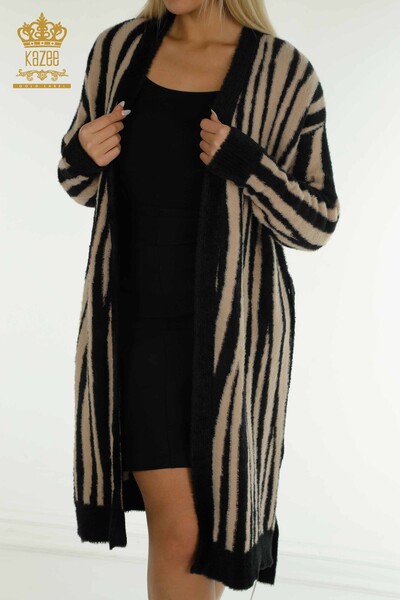 Cardigan Femme Angora Bicolore Beige - 30312 | KAZEE - 2