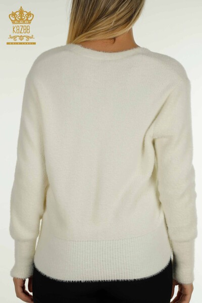 Gros Cardigan Femme Angora Ecru - 30447 | KAZEE - 7