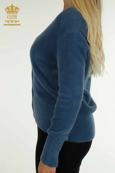 Gros Cardigan Femme Angora Indigo - 30447 | KAZEE - 5
