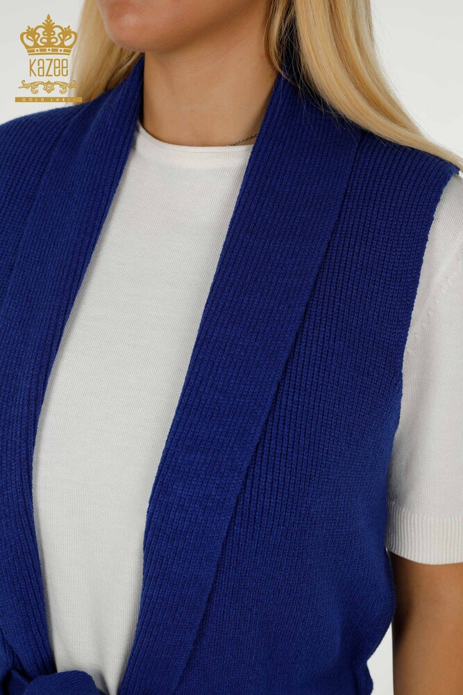 Gilet pour femmes en gros avec cravate en corde Saks - 30410 | KAZEE - 3