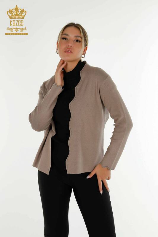 Veste courte en gros pour femmes vison brodé de pierre - 30274 | KAZEE
