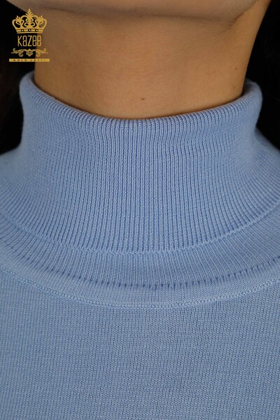 Vente en gros de tricots pour femmes Pierre détaillée bleu - 30113 | KAZEE - Thumbnail