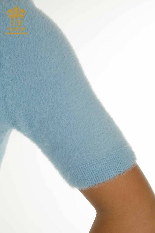 Grossiste Tricots Pull Angora Basic Bleu - 30589 | KAZEE