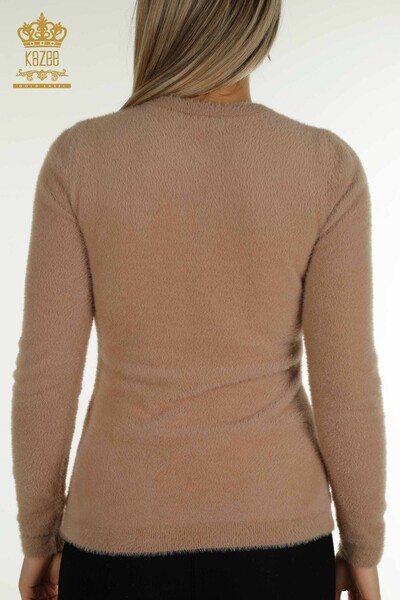 Pull en tricot pour femmes en gros Angora Basic Vison - 30490 | KAZEE - Thumbnail