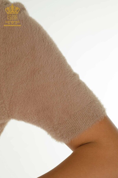 Pull en tricot pour femmes en gros Angora Basic Vison - 30589 | KAZEE - Thumbnail