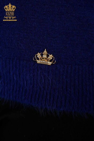 Pull en tricot pour femmes en gros Angora Turtleneck Logo Saks - 12046 | KAZEE - 4