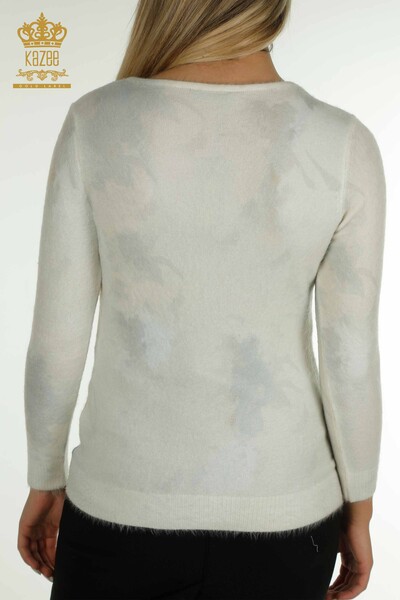 Pull en tricot pour femmes en gros Angora imprimé numérique - 40042 | KAZEE - Thumbnail