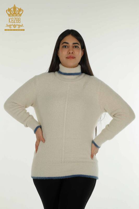 Pull en tricot pour femmes en gros Angora Stone - 30646 | KAZEE