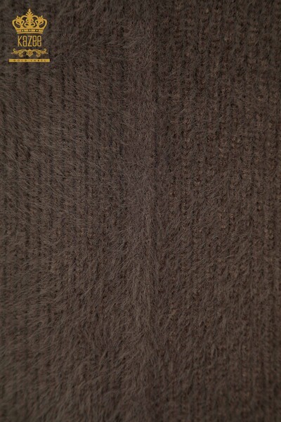 Pull en tricot pour femmes en gros Angora Vison Foncé - 30646 | KAZEE - Thumbnail