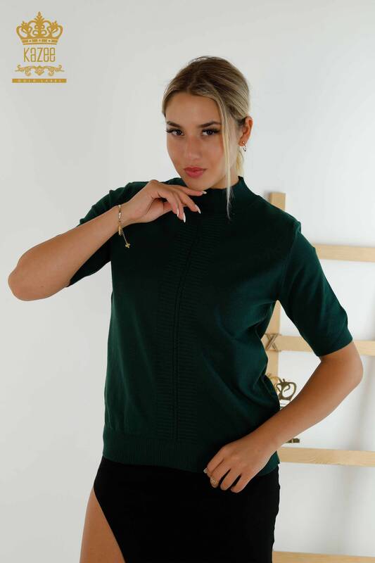 Pull en tricot basique à manches courtes pour femmes, vente en gros, Nefti - 30334 | KAZÉE