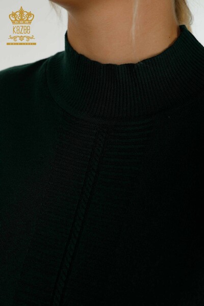 Pull en tricot basique à manches courtes pour femmes, vente en gros, Nefti - 30334 | KAZÉE - Thumbnail