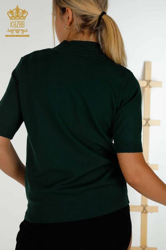 Pull en tricot basique à manches courtes pour femmes, vente en gros, Nefti - 30334 | KAZÉE