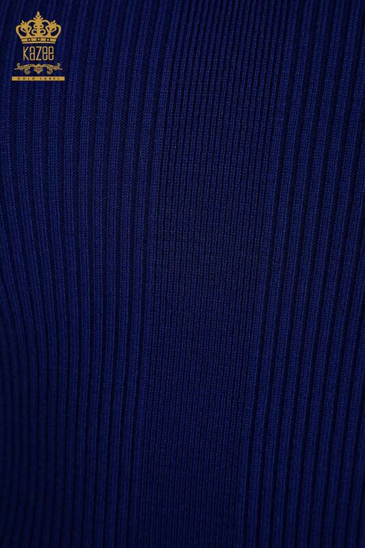 Pull en tricot pour femmes en gros avec détail de col Saks - 30392 | KAZEE