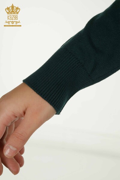 Vente en gros de tricots pour femmes pull col haut basique Nefti - 30613 | KAZEE - Thumbnail
