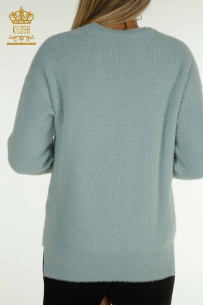 Vente en gros de tricots pour femmes pull à manches longues menthe - 30775 | KAZEE - Thumbnail