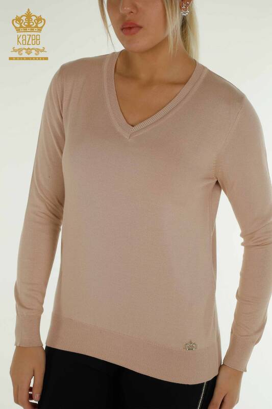 Vente en gros de tricots pour femmes pull à manches longues pierre - 11071 | KAZEE