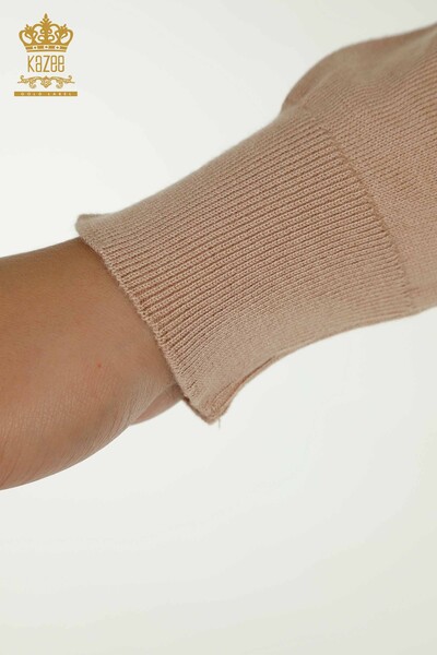 Vente en gros de tricots pour femmes pull à manches longues pierre - 11071 | KAZEE - Thumbnail
