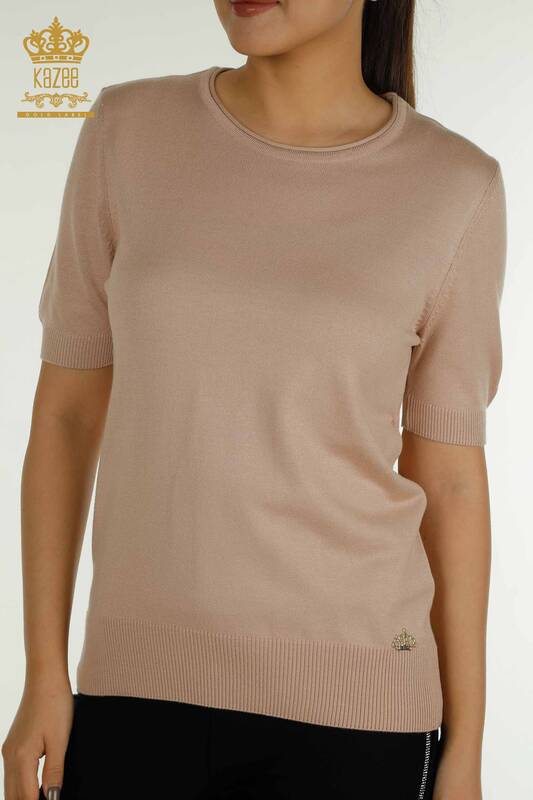 Pull en tricot pour femmes en gros modèle américain Stone - 15943 | KAZEE