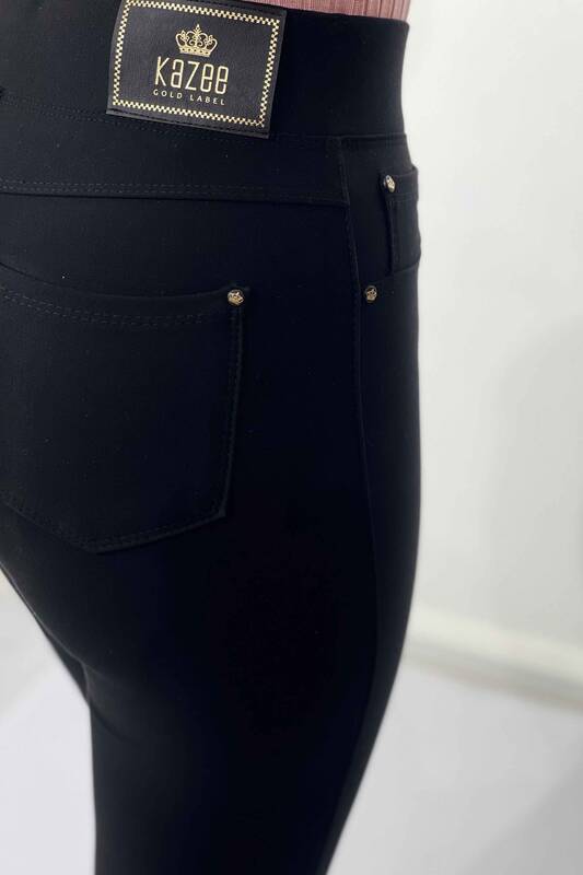 Vente en gros de pantalons à motifs brodés de pierre pour femmes - 3440 | KAZEE